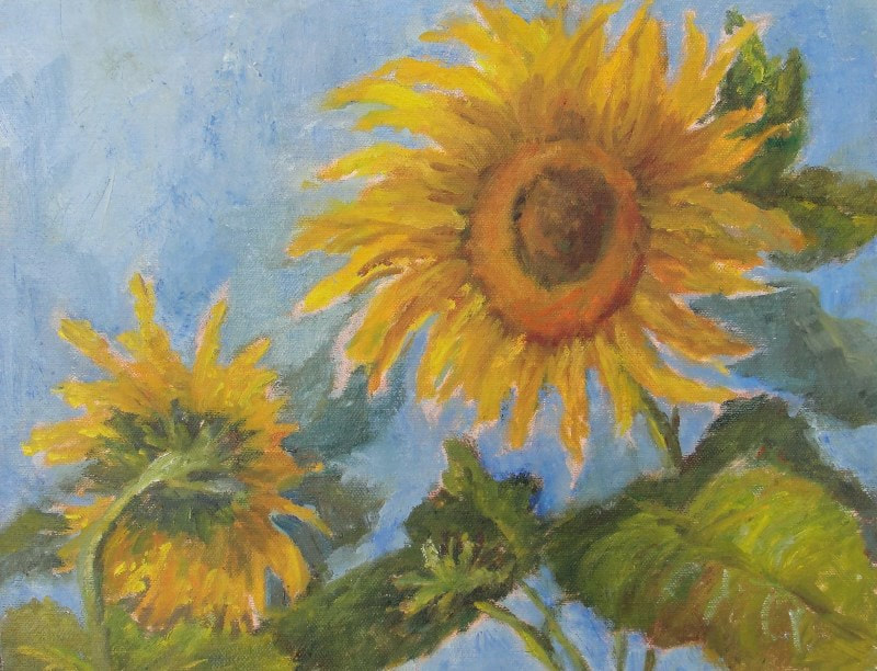 12 x 16 inch painting "Sunflowers" - Vicki Zimmerman